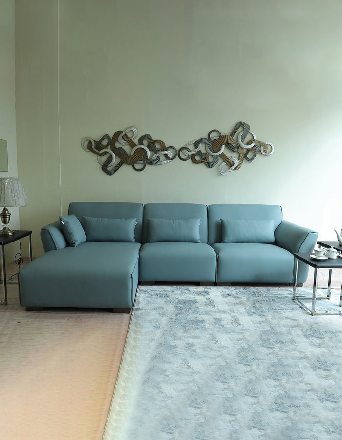 L-Shaped Sofa Blue - Toyo