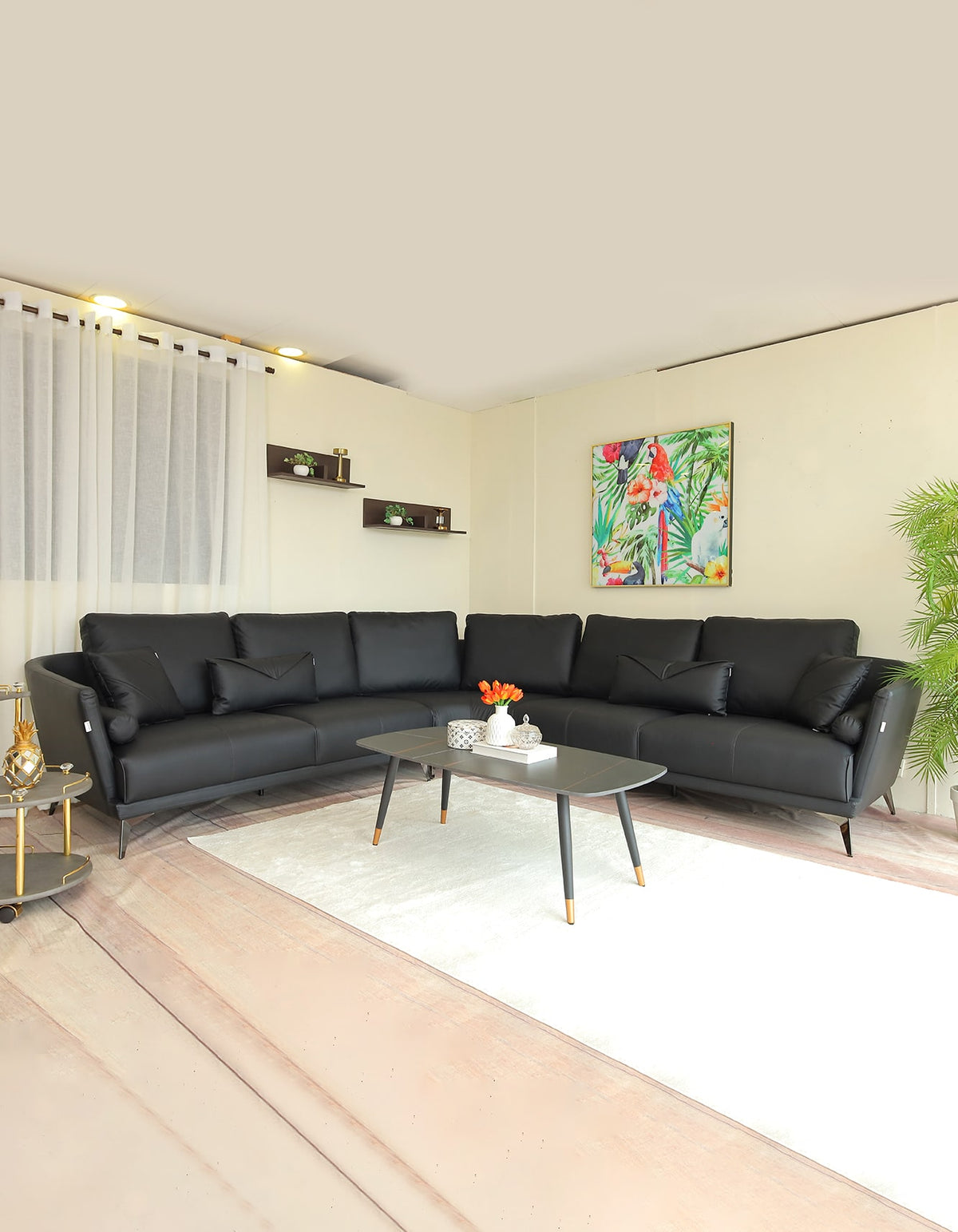 Sofa Corner Black